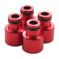 thumbnail image 1 of 4PCS Fuel Injector Adapters Hat Fuel Nozzle Spacers Extenders Car Top Cap Accessories for B16 B18 D16Z D16Y,4 * Injector adapter,red, 1 of 5