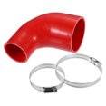 thumbnail image 1 of 1 acoplador de manguera de silicona de codo de 90 grados Universal de 2 ID a 2.99 ID-manguera de tubería de admisión de intercooler Turbo para coche-silicona roja, 1 of 8
