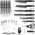 Wanbasion 16 Pieces Black Kitchen Knife Set Dishwasher Safe