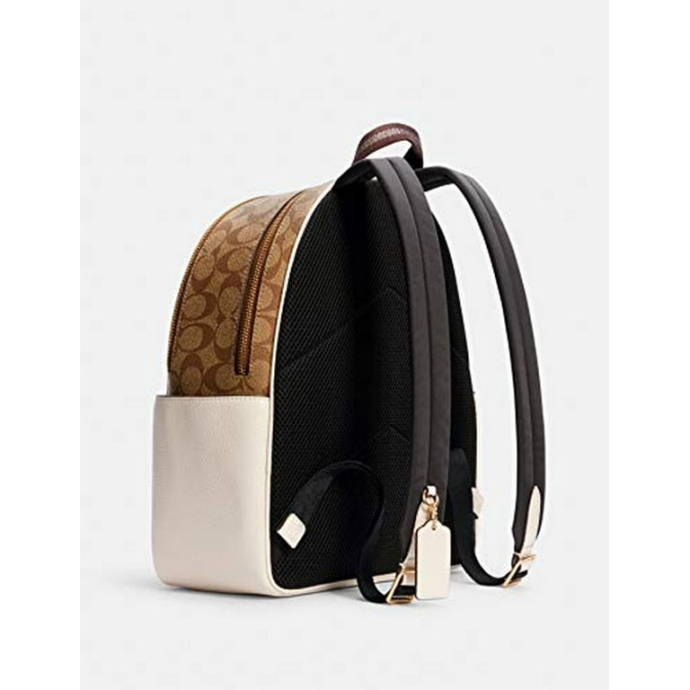 Coach Women s Court Backpack In Signature Canvas Khaki Chalk