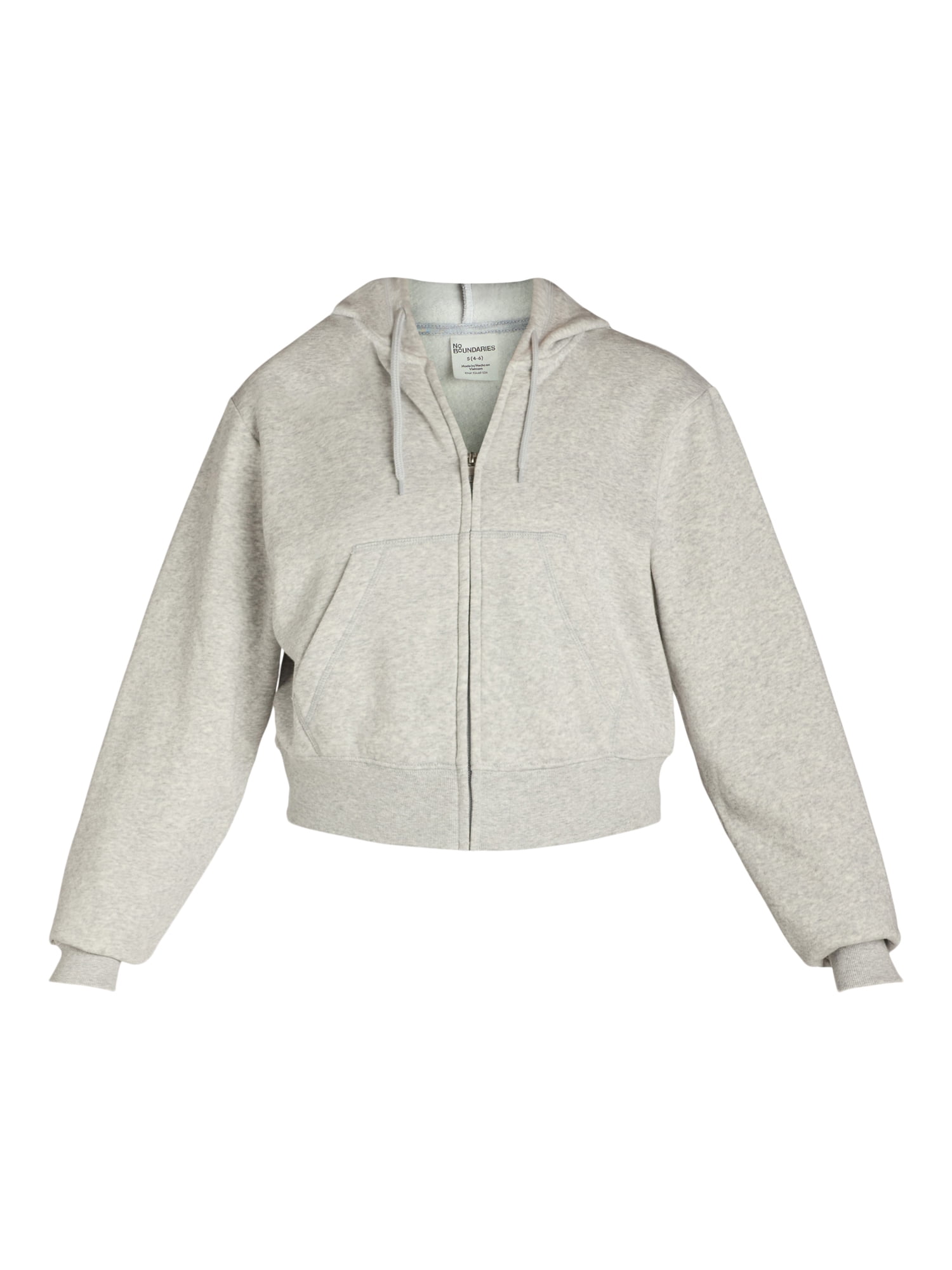 No Boundaries Cropped Zip Hoodie Women s Walmart