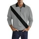 thumbnail image 1 of Gibobby Playera polo hombre Camisas de manga larga con cremallera para hombre Camisas de negocios informales de ajuste regular para hombres Trajes de pri(Gris,M), 1 of 3