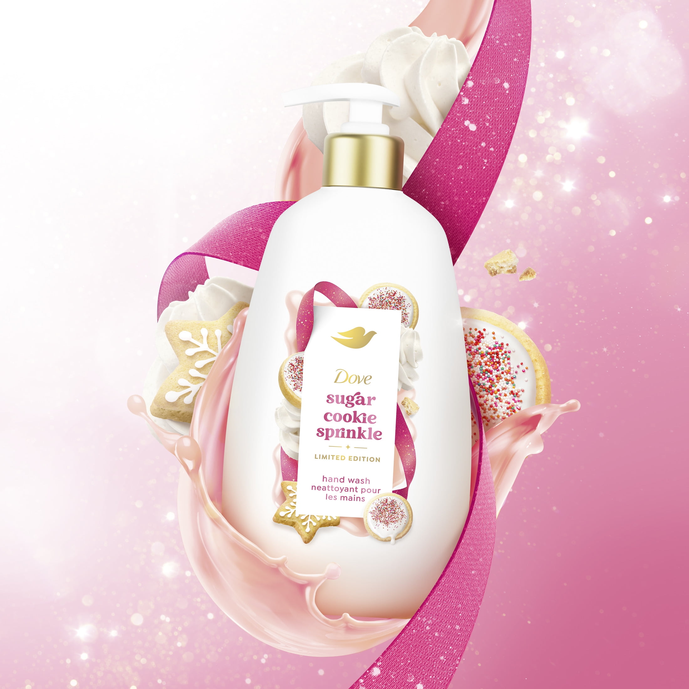 (2 pack) Dove Limited Edition Holiday Treats Liquid Hand Wash For Deep Nourishment Sugar Cookie Sprinkle ,12 oz