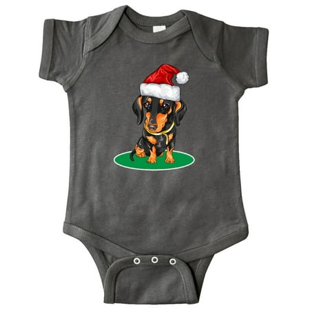 

Inktastic Christmas Dachshund Dog Santa Gift Baby Boy or Baby Girl Bodysuit