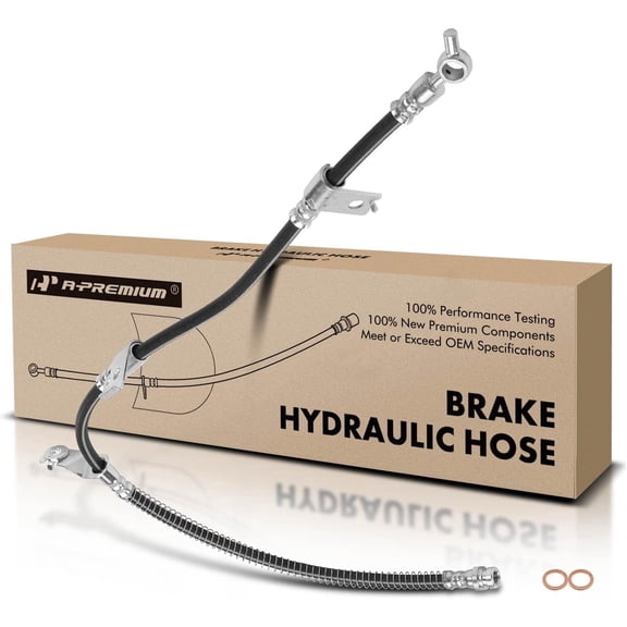 A-Premium Front Passenger Side Brake Hydraulic Hose Compatible with Select Hyundai Models - Azera 2006-2011, Sonata 2006-2010 - Replace# 587320A000, 58732-3K000