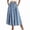 Light Blue, variant on ZHOGXU Classic Style Midi Skirts For Womens Elastic Waist A Line Button Front With Pocket Outdoor Shopping Dating