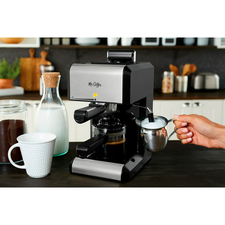 Mr. Coffee® Café 20-Ounce Steam Automatic Espresso and Cappuccino Machine,  Silver - Max Quilla Coffee Canada