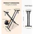 thumbnail image 4 of Duramex Support de Moniteur de Studio Réglable en Hauteur, Deux Trépieds de Sol, Base Robuste et Tube Extensible avec Capacité de 44 LBS par Support, Réglage de Hauteur 25 Pouces-43 Pouces, 4 of 7
