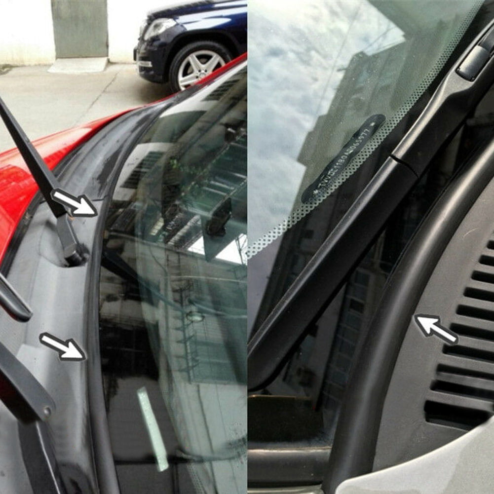 Bysoru Car Ageing Rubber Seal Strips Under Front Windshield Panel Sealed Trim Moulding Strip 