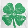 thumbnail image 2 of Old Glory Mens St Patricks Day Big Distressed Shamrock Short Sleeve Graphic Ringer T Shirt, 2 of 6