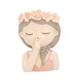 thumbnail image 2 of Maceta de resina para escritorio con diseño de cabeza de maceta, ideal para arreglos florales Estilo B, 2 of 9