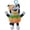 Bluey in Pumpkin, variant on & Friends Plush Backpack Clip Bingo Holding Pumpkin