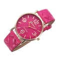 thumbnail image 4 of yingyy Montre Ronde en Cuir pour Femmes Hommes Garçons Filles Design Simple Rouge, 4 of 6