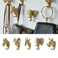 thumbnail image 5 of Wall Decoration Home Accessories Living Room Hanger Resin Animal Wall Hanger Key Kitchen Coat Clothes Towel Hooks Handbag Holder gold giraffe, 5 of 9