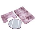 thumbnail image 4 of Toilet Lid Cover, 3Pcs Contour Rug , Polyester Fiber+PVC Quick Dry For Bathroom Rose Purple, 4 of 8