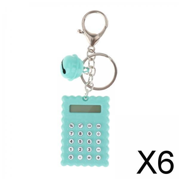 Mini calculadora 6X Baoblaze portátil con 8 pantallas para estudiantes de jardín de infantes 6 piezas