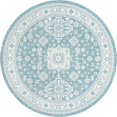 thumbnail image 2 of Rugs.com Outdoor Aztec Collection Rug – 10 Ft Round Aqua Flatweave Rug Perfect For Kitchens, Dining Rooms, 2 of 6