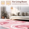 thumbnail image 2 of ODIKA 2'x3' Machine Washable Non-Slip Area Rug, Modern Brushstroke Lines with Abstract Interlocking Motifs High Traffic Rug, Pink, 452057, 2 of 3