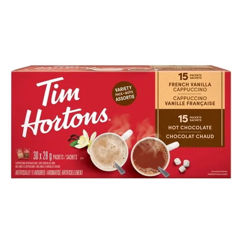 Tim Hortons Hot Chocolate and French Vanilla Cappuccino Variety