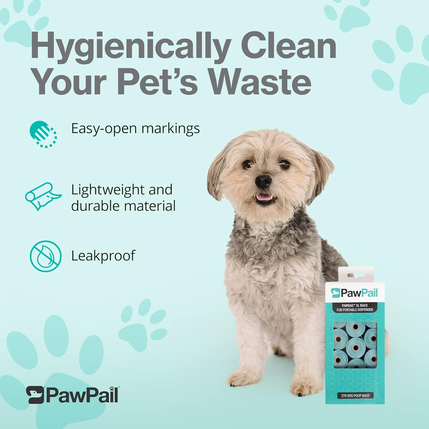 Premium Poop Bags for Dogs, Easy-Open, Suitable for Home and Commercial Use, Leak Proof Pet Waste Bags Refills for Dispenser, Mild Floral Scented, 18 Rolls of 15 Bags & 270 Bags per Box