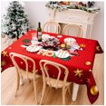 thumbnail image 2 of QUETO Rectangular Christmas Tablecloth, Party Style 3D Printed Tablecloths Waterproof Stain Proof Oilproof Washable for Party Decoration Household Garden Picnic（D), 2 of 2