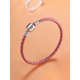 thumbnail image 1 of 1pc European And American Style, 925 Silver Multi-color Leather Bracelet For Men And Women, With Delicate Buckle, Suitable For Diy Beaded Pendant Jewelry, Adding Festive Atmosphere, Becoming The Focus, 1 of 4