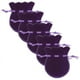 thumbnail image 1 of Empaques de bisutería VelvtyPurple 10Pzas Morado 7x9cm Terciopelo Bolsa en Forma de Calabaza., 1 of 2