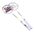 thumbnail image 4 of DYNWAVECA 2Pcs Badminton Racquet Set Interactive Toys Durable Aluminum Alloy Double Racquets Badminton Rackets for Outdoor Sports Beach, 4 of 10