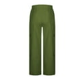 thumbnail image 4 of Cargo Pants Women Casual Drawstring High Waisted Wide Leg Pants Y2K Baggy Hiking Track Streetwear Outfits with Pockets, 4 of 5