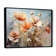 thumbnail image 2 of Designart "Country Charm Of Peach Poppies In A Farmhouse I" Poppies Floater Framed Wall Art Living Room, 2 of 5