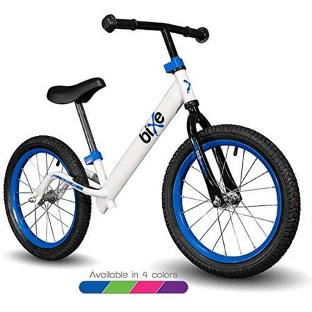 Blue Pro Balance Bike for Big Kids and Kids with Special Needs - 16" No Pedal Glide Training Bicycle for Children Ages 5,6,7,8. Peddle-Less Bike Made for Fun Learning.