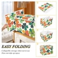thumbnail image 2 of Yayeee Collapsible Cube Storage Bin with Lid Fabric Closet Decorative Basket with Handles, White Clover Pattern, 2 of 7