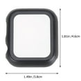 thumbnail image 4 of Shisuyan Clear Screen PC Shell Watch Case Protective Watch Cover Frame Compatible for Apple Watch - Size 44MM (Black), 4 of 8