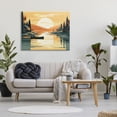 thumbnail image 3 of Stupell Industries Sunrise Lake Scenery Landscape Painting Gallery Wrapped Canvas Art Print Wall Art, 48 x 36, 3 of 8