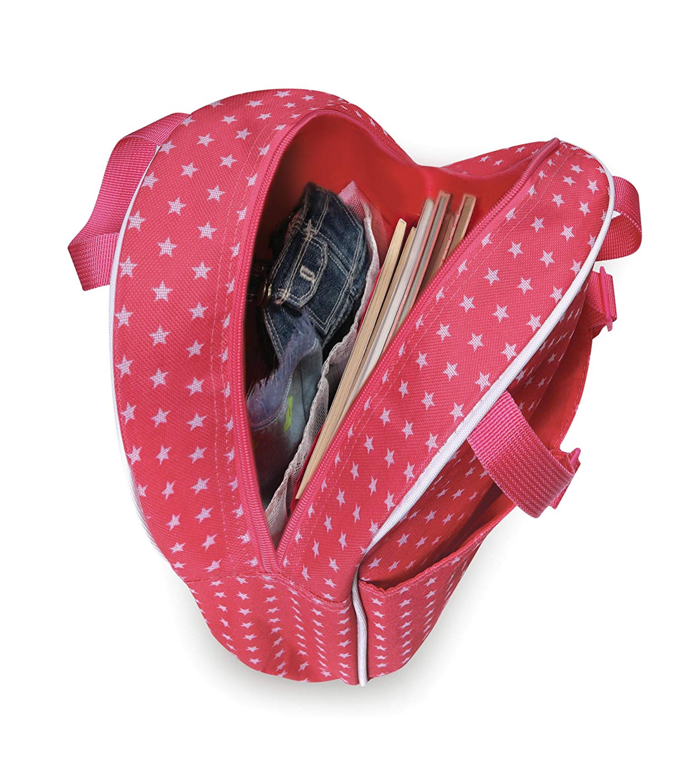 Badger Basket Doll Travel Backpack - Pink/Star - Fits American Girl, My Life As & Most 18 inch Dolls - image 5 of 6