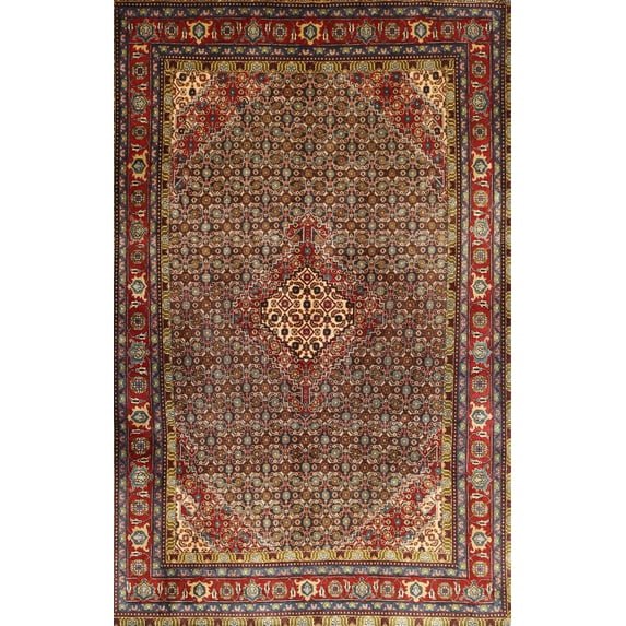 Ahgly Company Machine Washable Indoor Rectangle Traditional Saffron Red Area Rugs, 2' x 3'