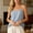 Blue, variant on Women's Solid Round Neck Sleeveless Slouch Blouse Top Casual Everyday Wear
