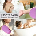 thumbnail image 4 of Exfoliating Glove, Shower Scrub Gloves, Bath Body Exfoliator Mitt Dead Skin Remover Double Sided Exfoliation for All Skin Types Improve Blood Circulation,  2 Pack Purple, 4 of 7