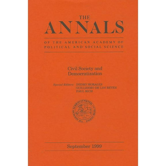 Annals of the American Academy of Politi Civil Society and Democratization, Book 565, (Paperback)