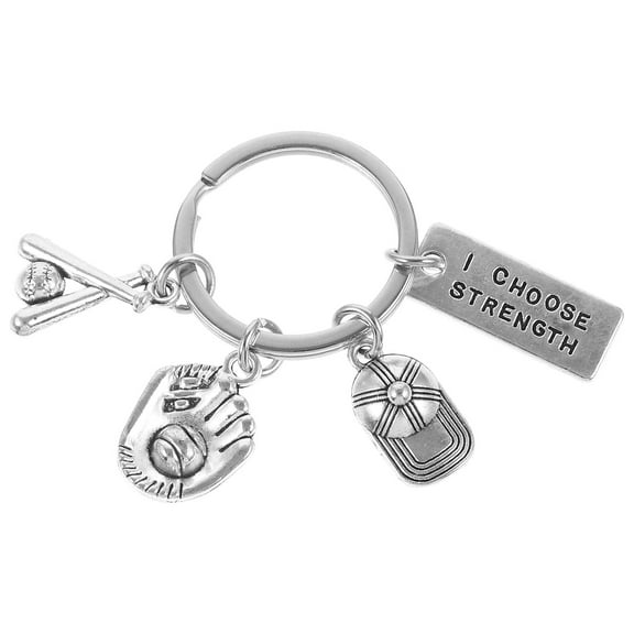 Baseball Keychain Backpack Keyring Bag Hanging Decoration Metal Key Pendant