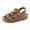 A106-Khaki, variant on Hessimy Toddler Boys Girls Buckle Sandals Comfort Open Toe Sandal with Adjustable Back Strap(Brown,10)