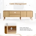 thumbnail image 6 of Aukfa Rattan TV Stand for TVs up to 80", Farmhouse Media Console for Living Room Bedroom,Natural, 6 of 7