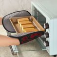 thumbnail image 6 of Pofeuu Rose Print Silicone Pot Mat Mitten With Hanging Loop Heat Resistant Oven Mitts Non-Slip Bbq Baking Smoking Potholders, 6 of 7