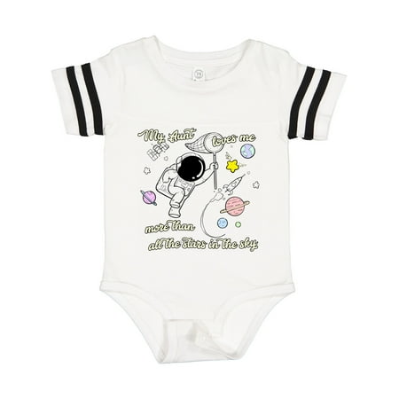 

Inktastic My Aunt Loves Me Gift Baby Boy or Baby Girl Bodysuit