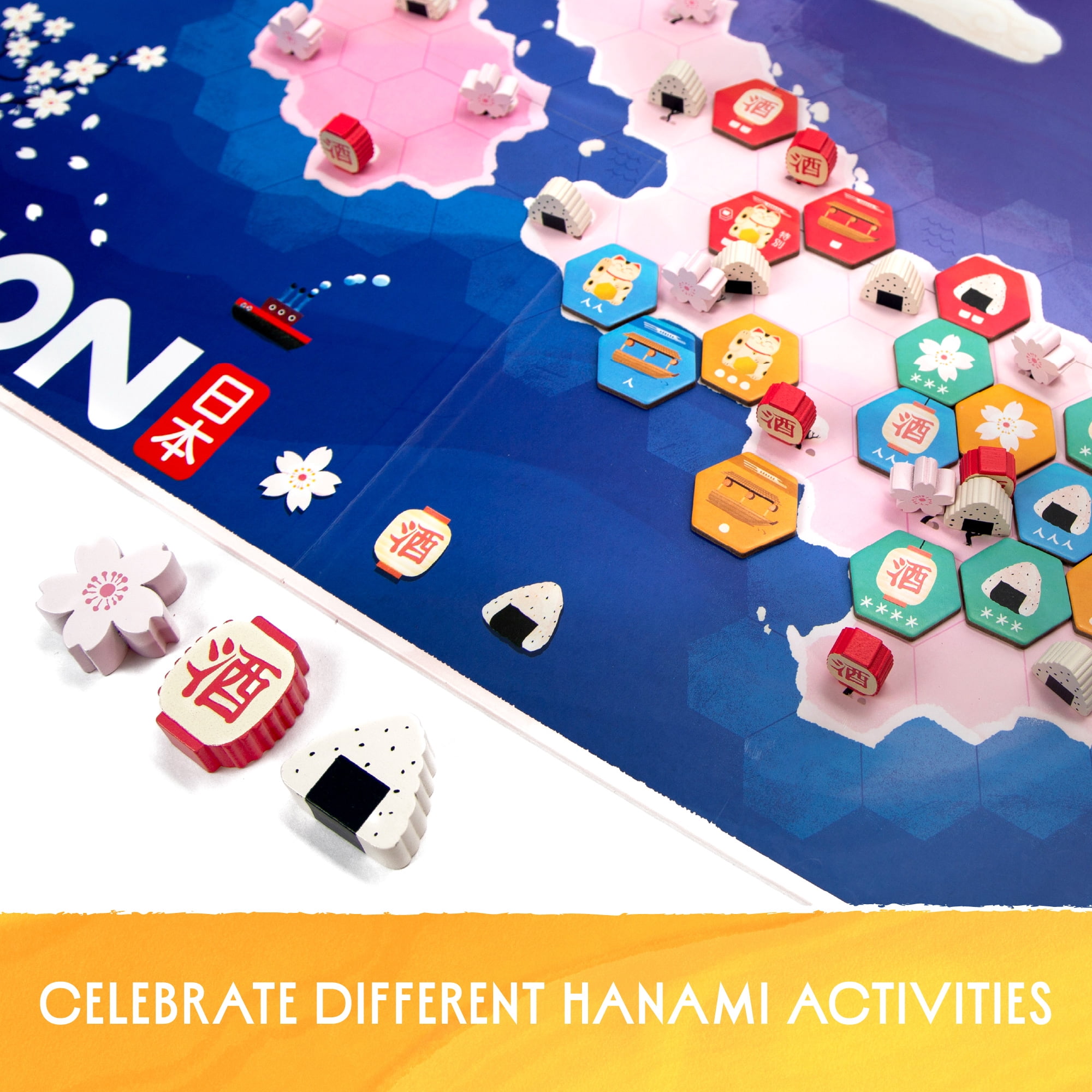Hanami Deluxe Edition | A Strategic Tile-Laying Area Control Board Game for Adults Families and Game Nights Based On Reiner Knizia’s Classic Samurai