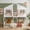 Pink+White, variant on VECELO House-Shaped Bunk Bed Twin Over Twin, Wood Floor Bunk Bed Frame with Windows & Roof, Solid Wood Bunk Bed, Safety Rails & Ladder Included, Natural+White