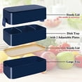 thumbnail image 3 of Caja Bento de 2 Niveles con Bolsa de Almuerzo - Cubiertos, Cajas Bento con Compartimentos Ajustables para Adultos y niños, lonchera portátil a Prueba de Fugas para el Trabajo y la Escuela, 3 of 5