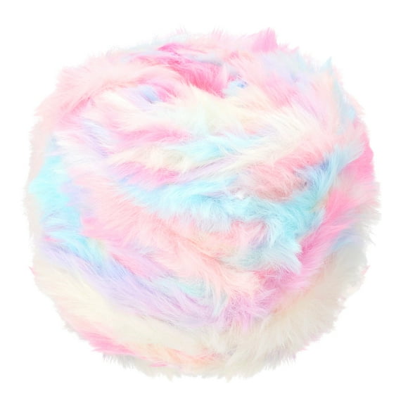 Uxcell Fur Yarn, Soft Plush Fluffy Chunky Polyester Faux Fur Eyelash Yarn for Crocheting Hand Knitting Blanket Hats Crochet Cherry Blossom White