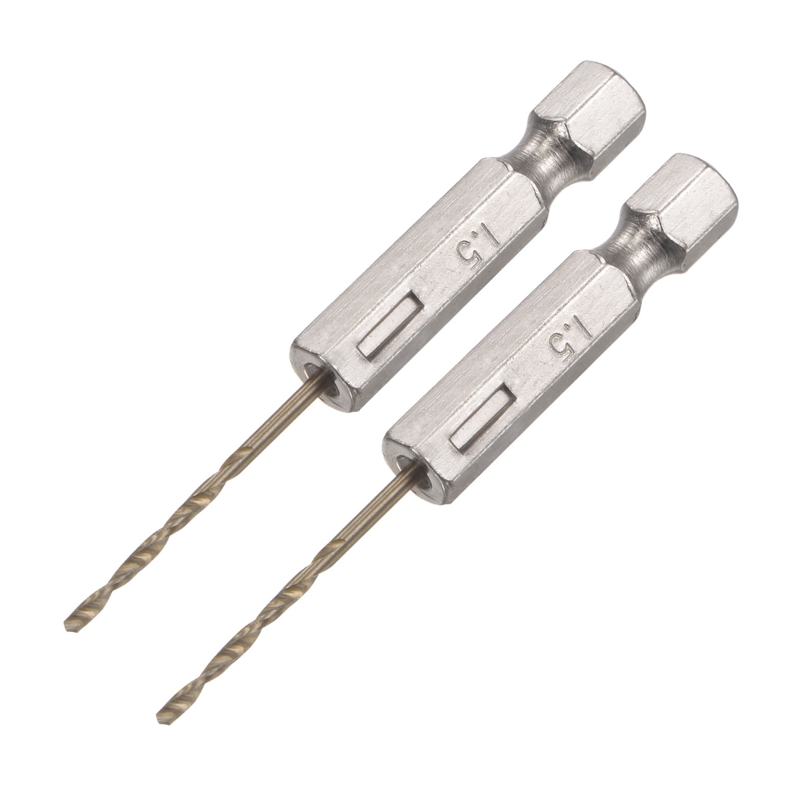 Unique Bargains 2 Pack High Speed Steel Twist Drill Bit 1.5mm Drilling Dia. with 1 4 Inch Hex Shank 60mm Length Walmart