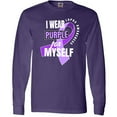 thumbnail image 3 of Inktastic I Wear Purple for Myself Lupus Awareness Long Sleeve T-Shirt, 3 of 5